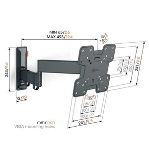 Vogels TVM 3245 Dimensions